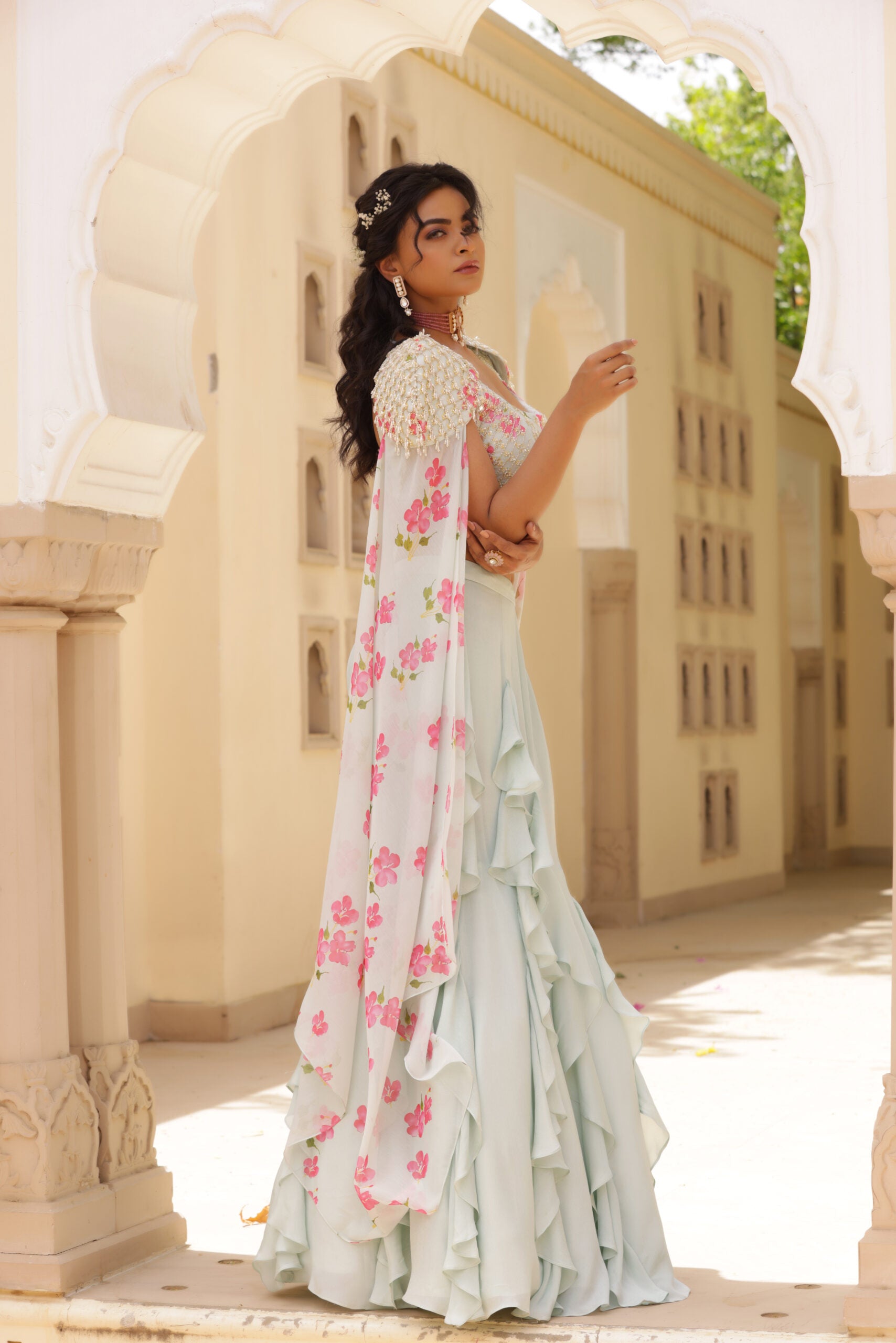 Fish Cut Skirt With Ruffle Details image 14