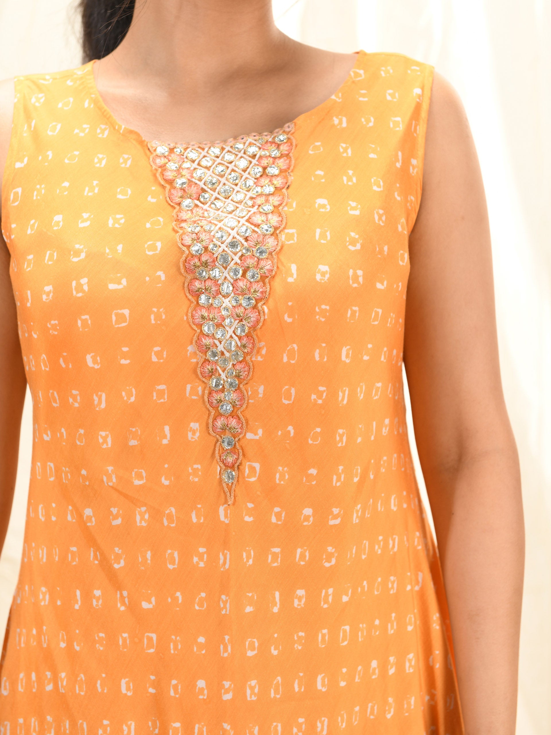 Mango Bandhni Kurta image 2