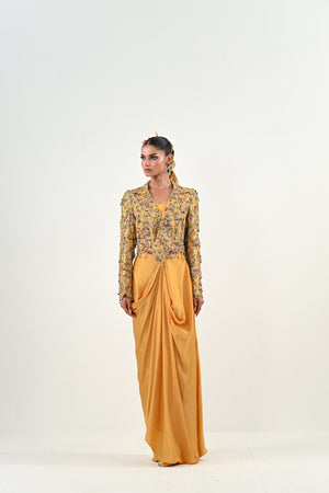 M EMBROIDERED JACKET DHOTI SET - XL image