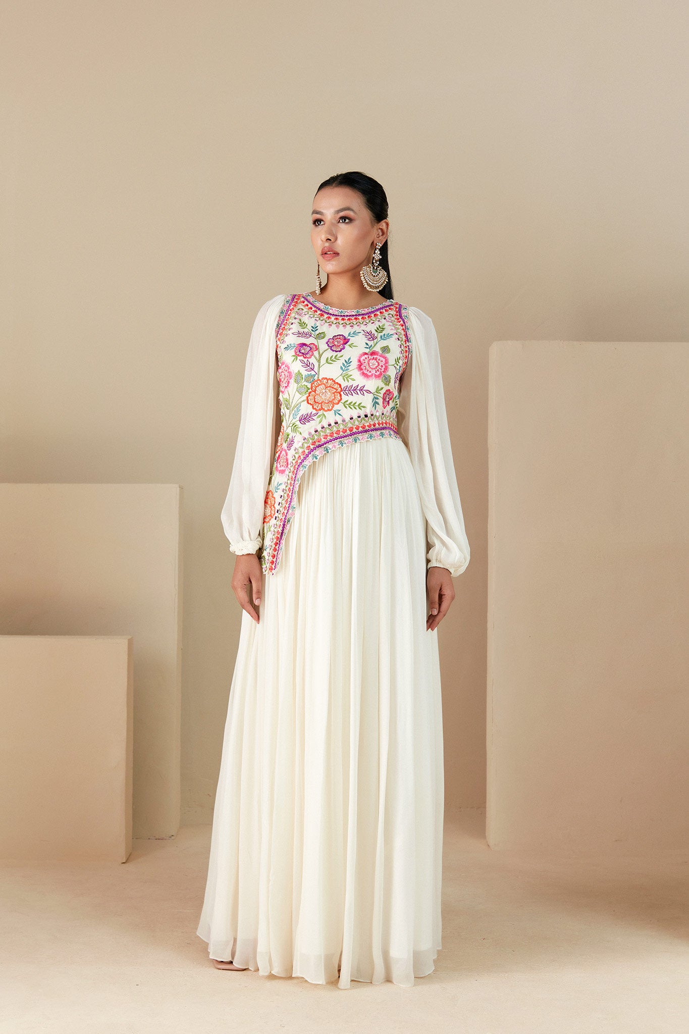 Ivory Mirage Asymmetric Dress image 0