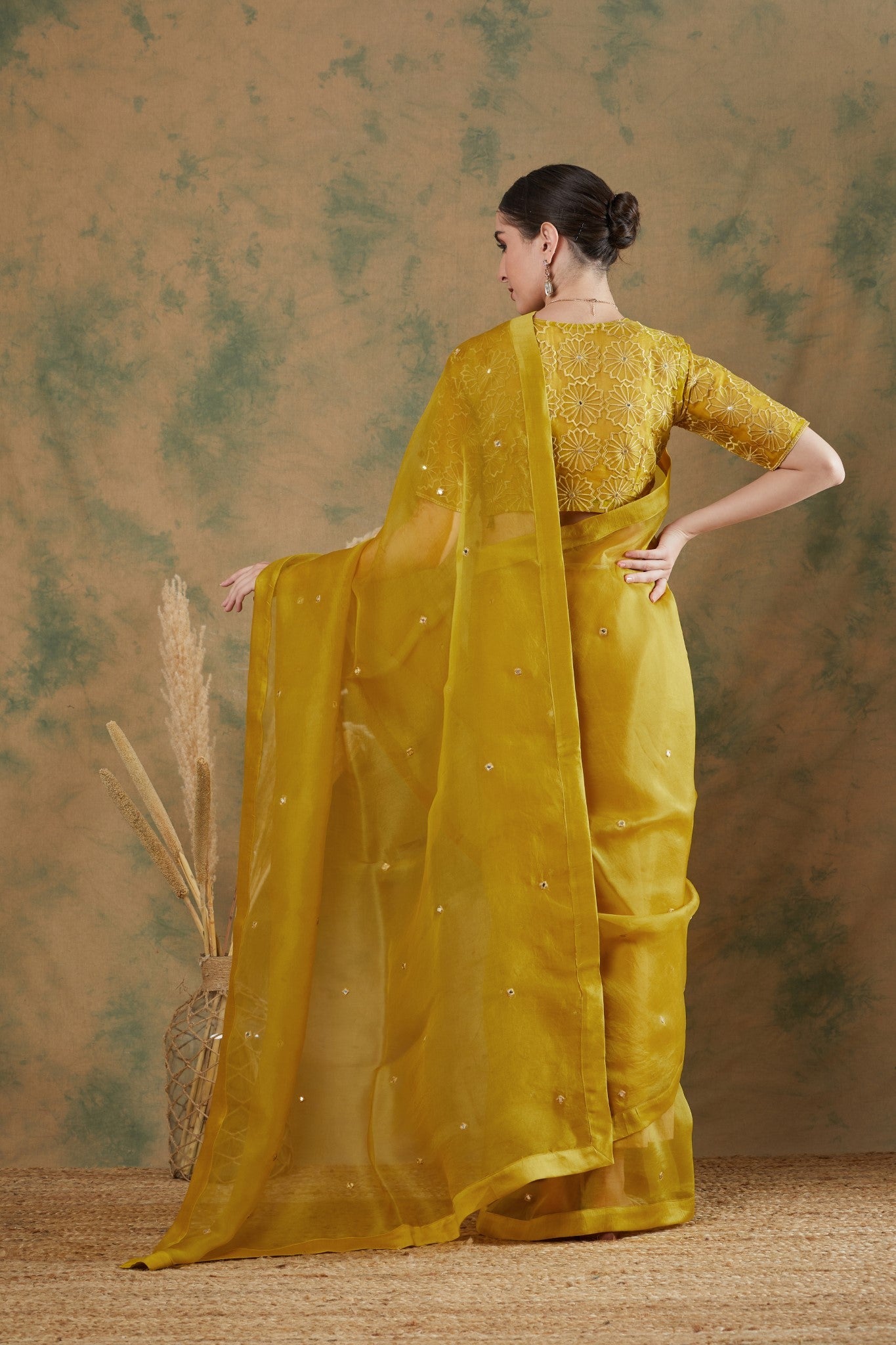 Golden Yellow Saree image 2