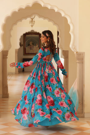 Floral Printed Anarkali image 5
