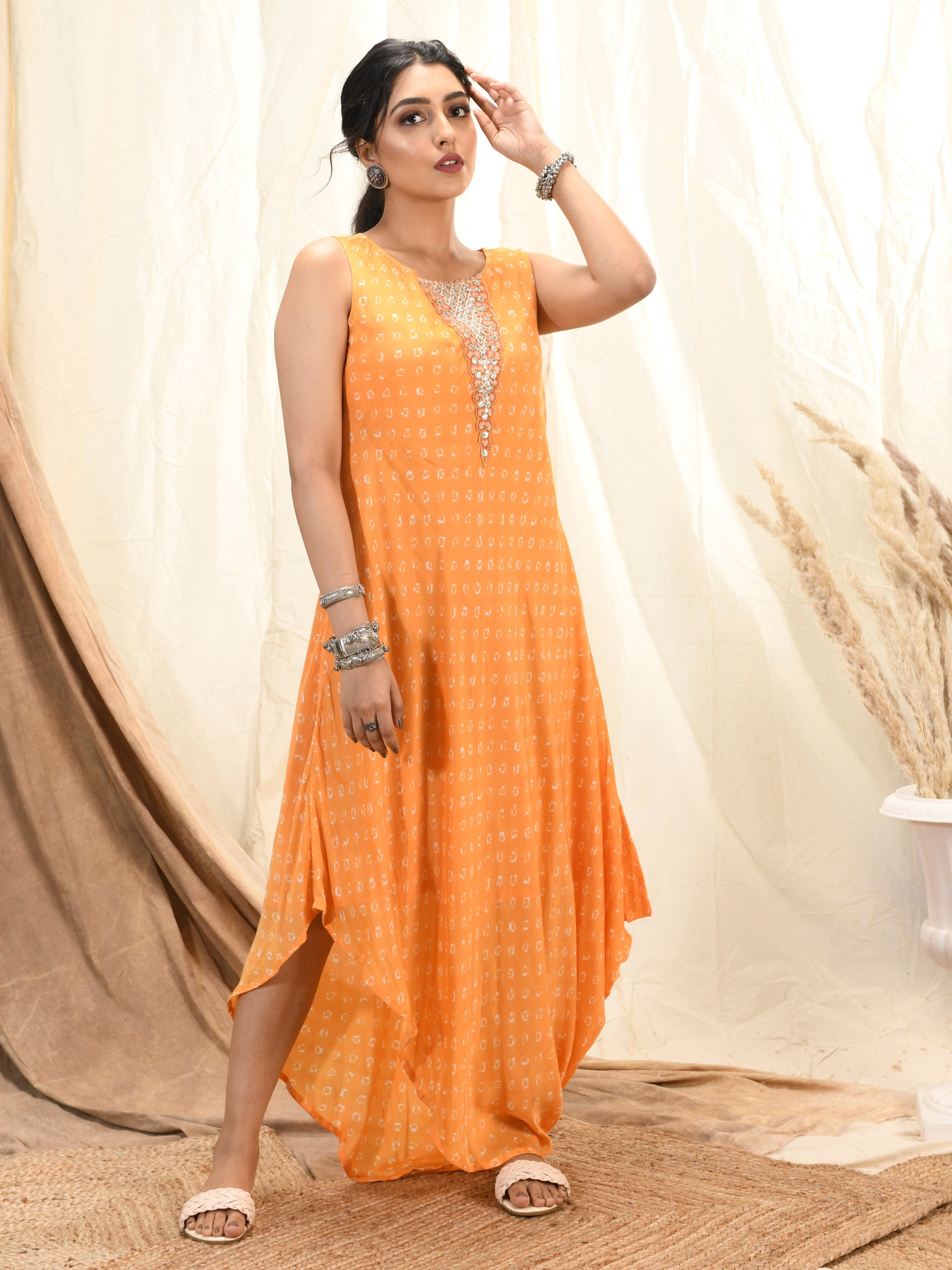 Mango Bandhni Kurta - L image