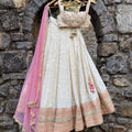 Ivory Lucknowi Lehenga Set image 0