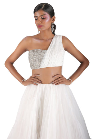 White Tulle Skirt Set image 3