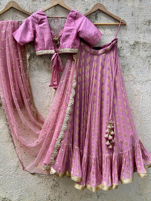 Rose Pink Lehenga Set image 2