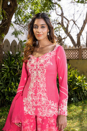 Fuchsia Pink 3 Piece Kurta Set image 5
