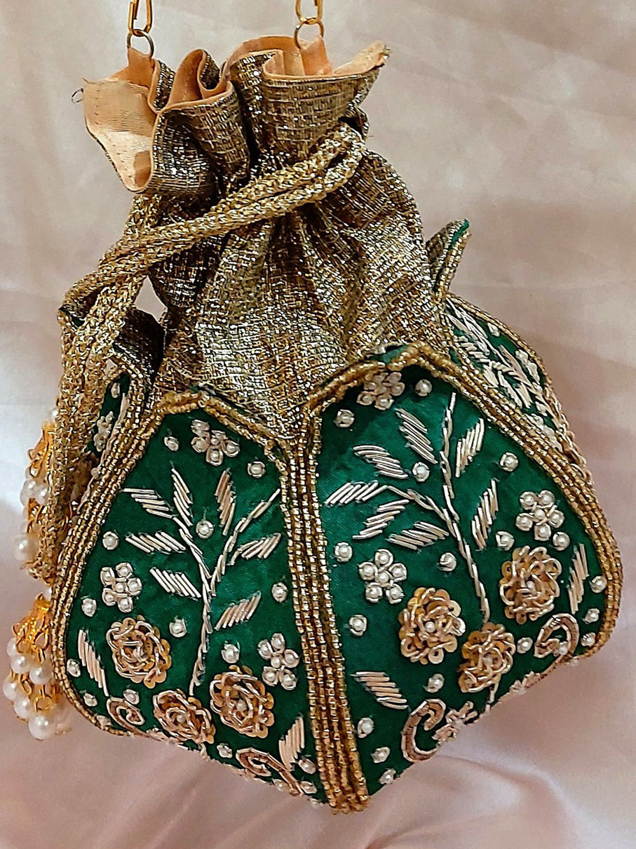 Emerald Green Potli Bag image 0
