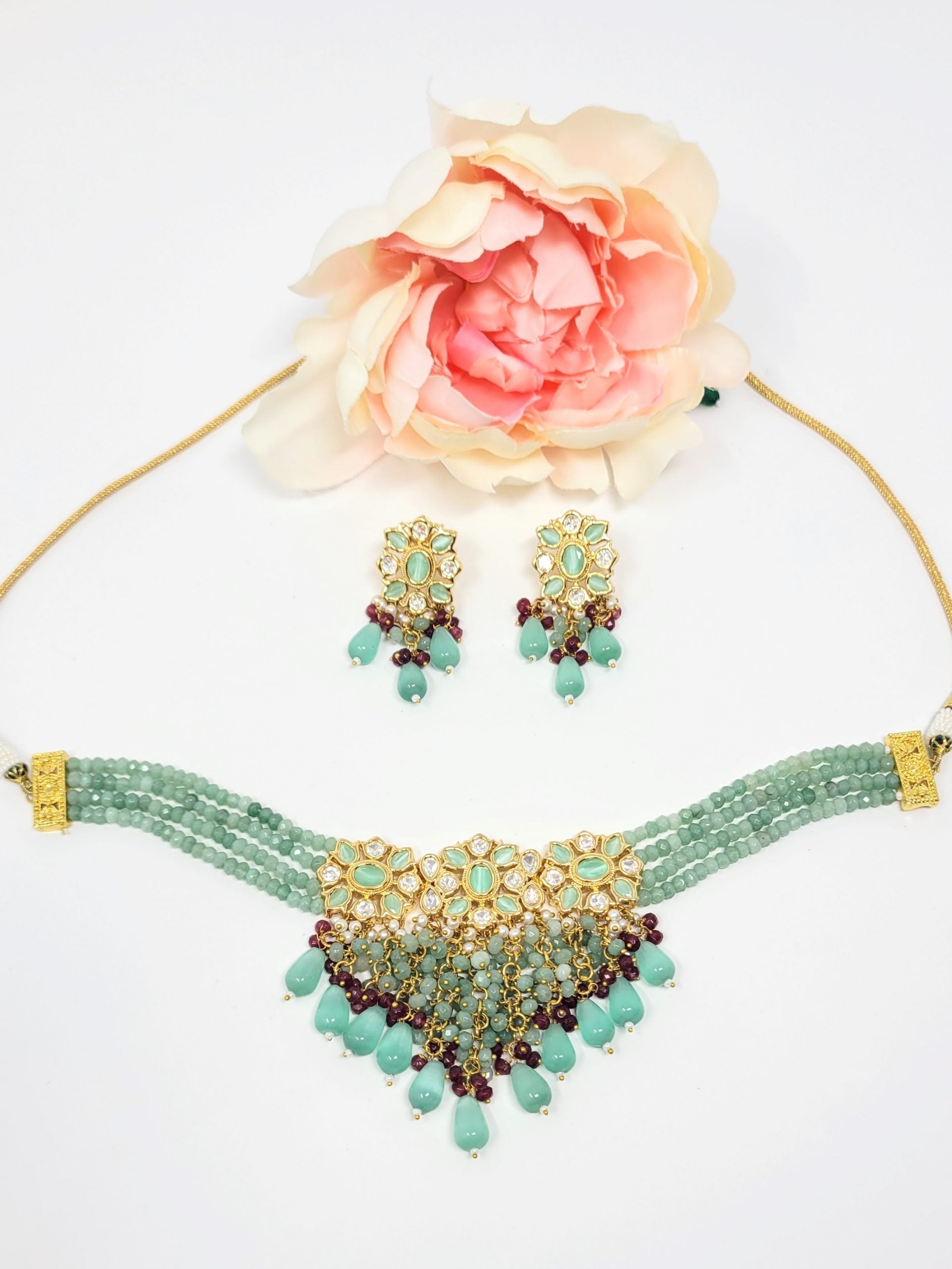 Mint Green Choker Set image 2