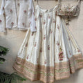 Ivory Raw Silk Lehenga with Jacket image 0