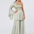 Mint Flared Pant Set image 0