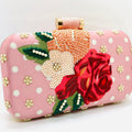 Floral Embroidered Clutch image 0