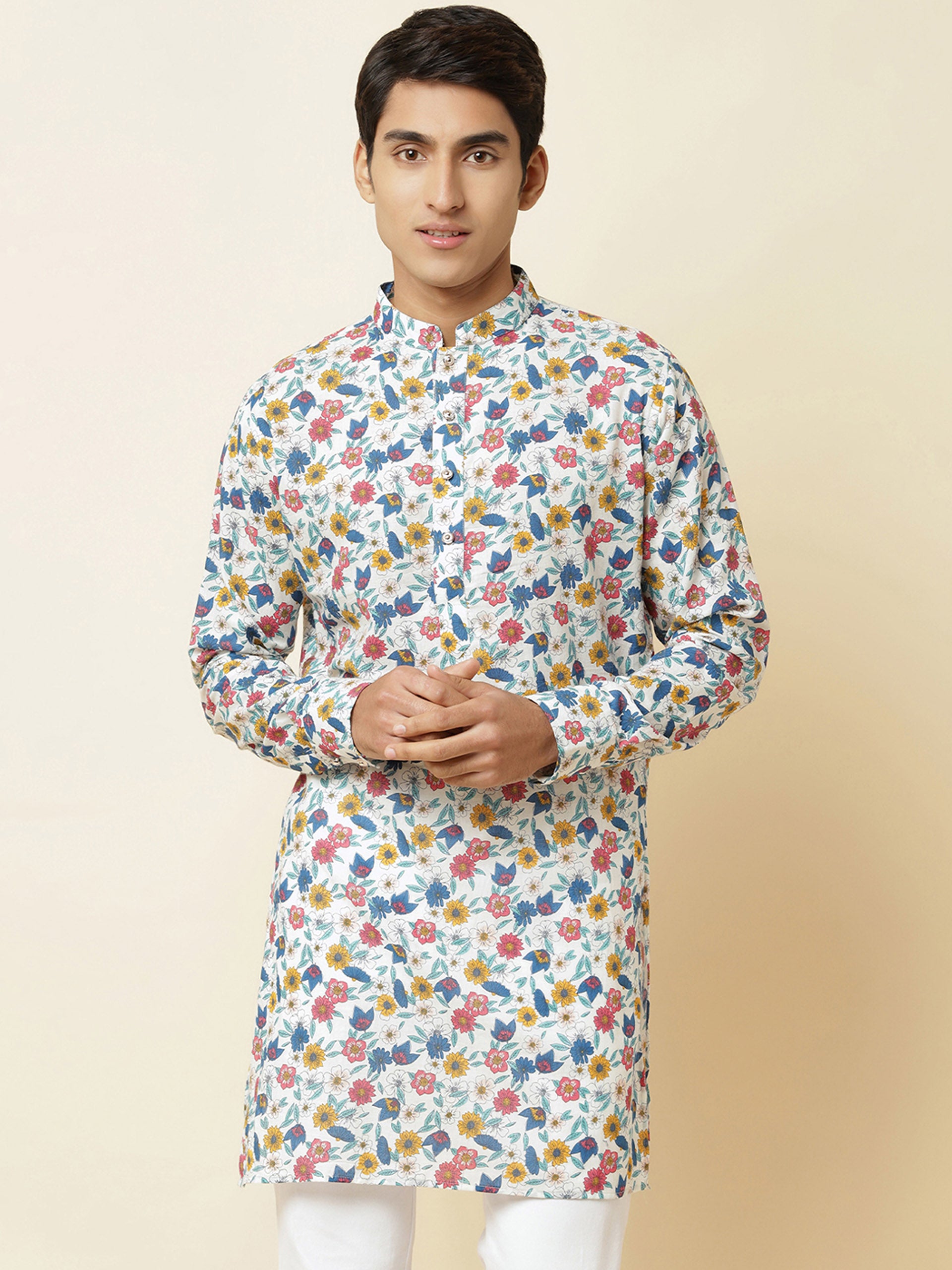 Multicolored Floral Print Kurta image 2