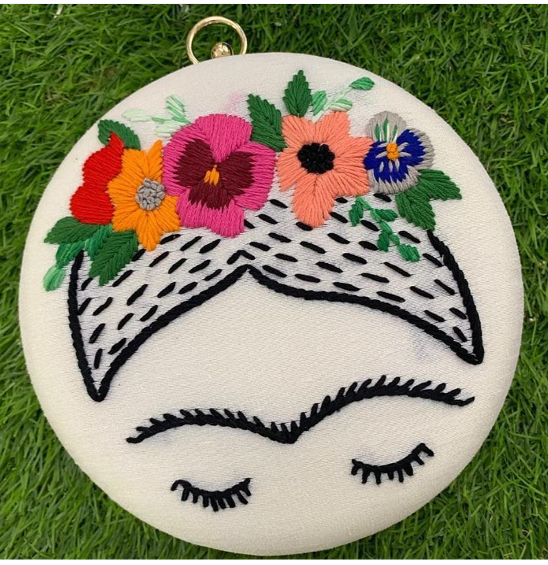Frida Embroidered Clutch image 0