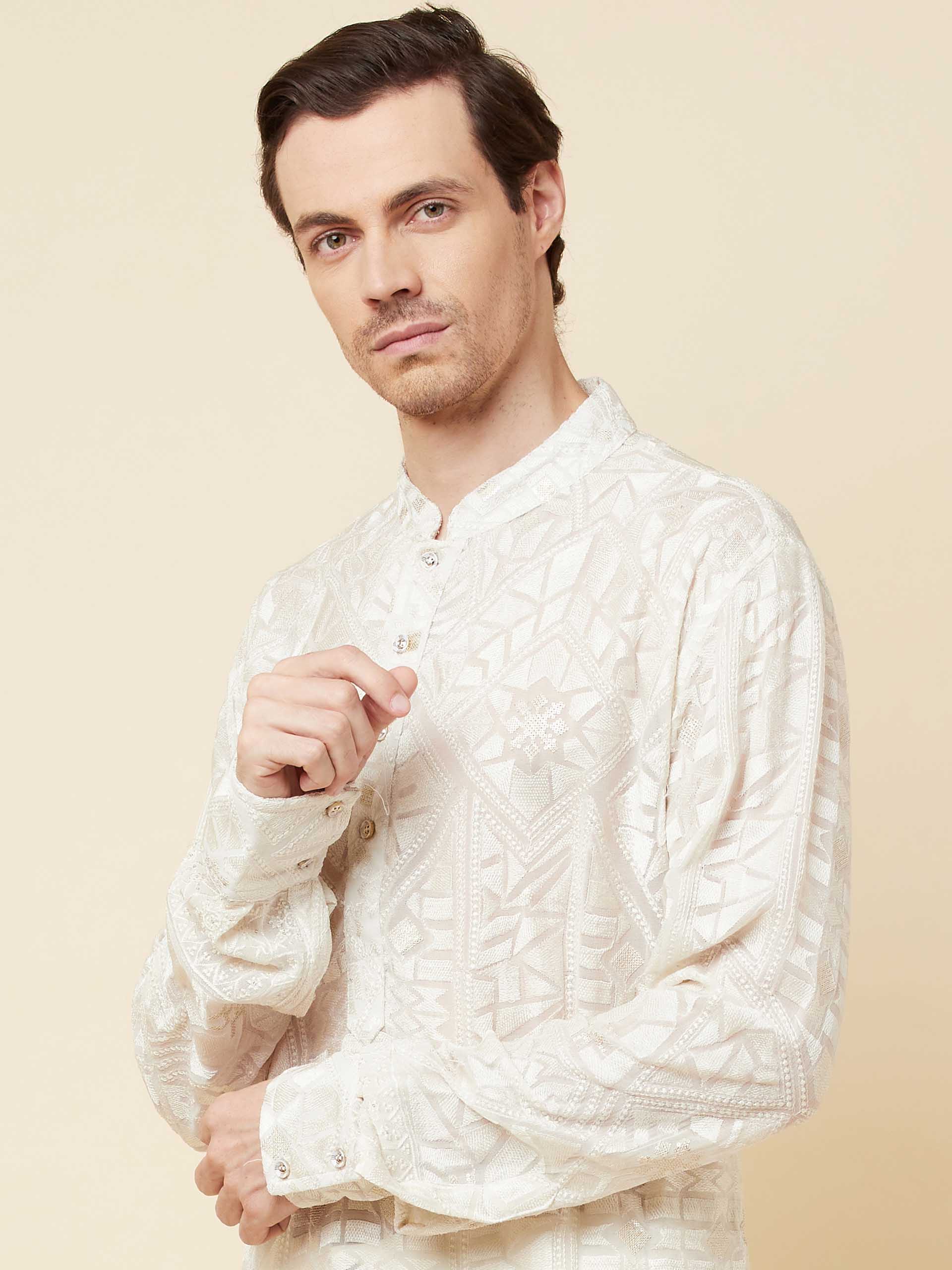 Lucknowi Kurta Set image 6