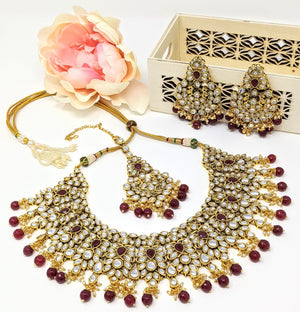 Rani Necklace Set - Ruby Red image