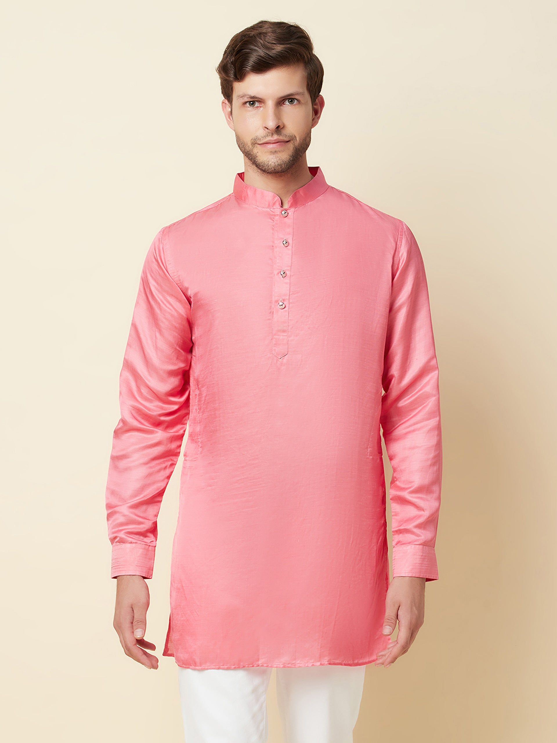 Pink Linen Kurta image 5