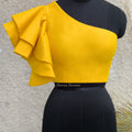 Yellow Ruffle Blouse image 0