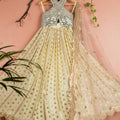 Banana Butti Scallop Lehenga Set with Powder Blue Blouse image 0
