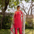 Coral Georgette  Kurta Set image 0