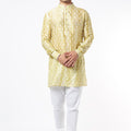 Yellow Gold Silk Kurta Set image 0