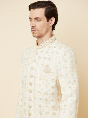 Lucknowi Embroidered Sherwani Set image 1