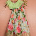 Aqua Floral Lehenga Set image 0