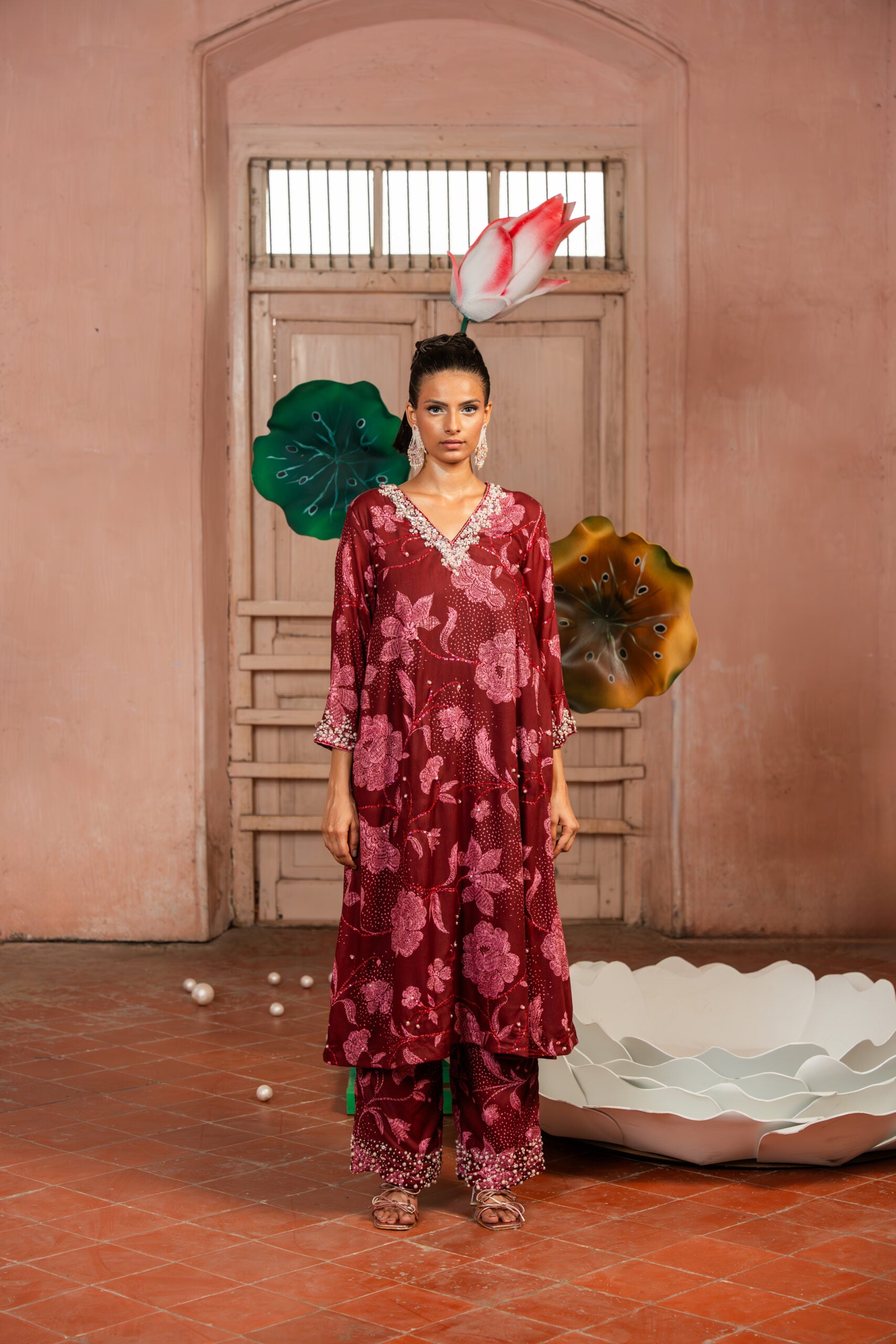 Mystic Bloom Kurta Set - L image