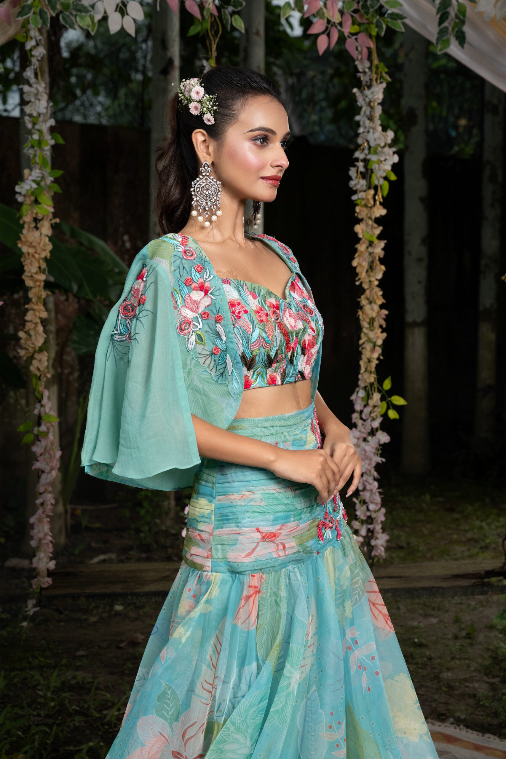 Tropical Tanna Skirt and Cape set image 2