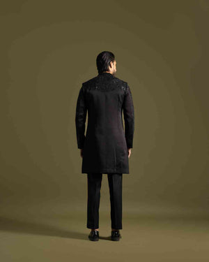 Black Achkan Set image 4