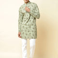 Green Rose Print Kurta image 0