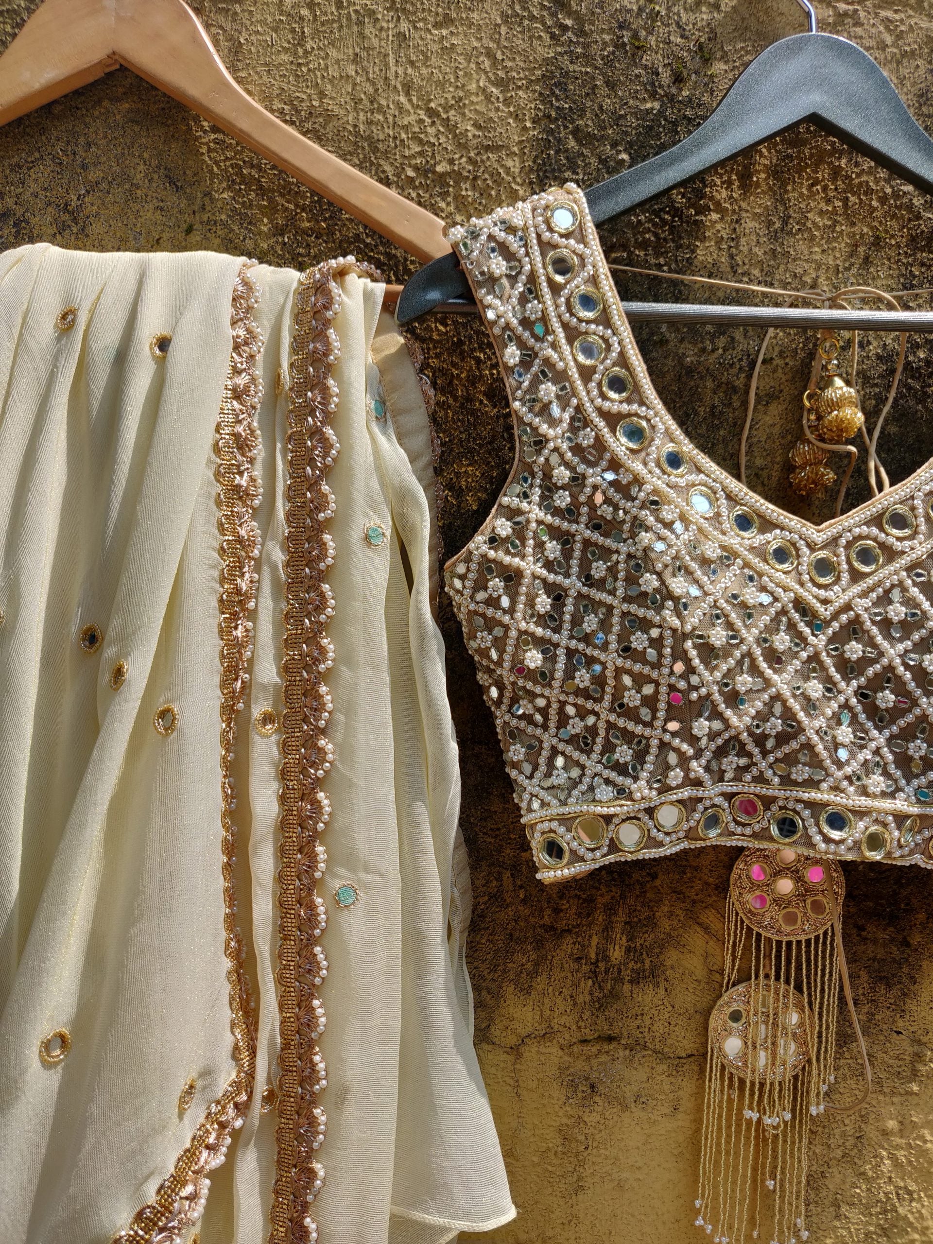 Ivory Mirror Saree image 1