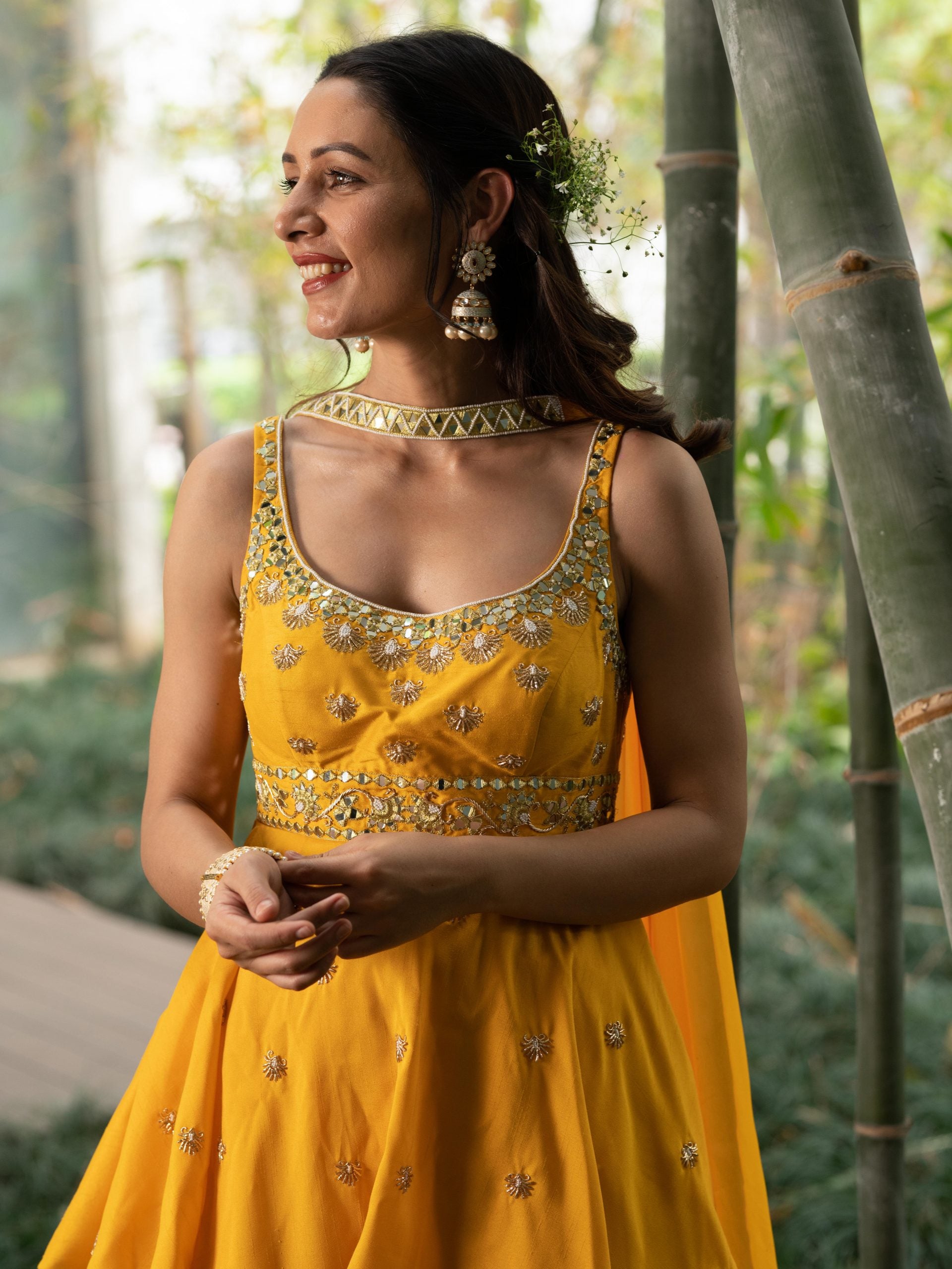 Yellow Aabira Sharara Set image 3