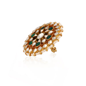 Green And White Traditional Ring image 1