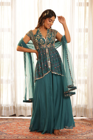 Embroidered Sharara Set image 5