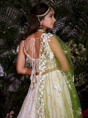 Ivory Chikankari Lehenga image 1