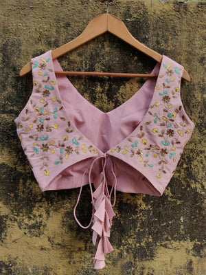 Pink Raw Silk Lehenga image 2