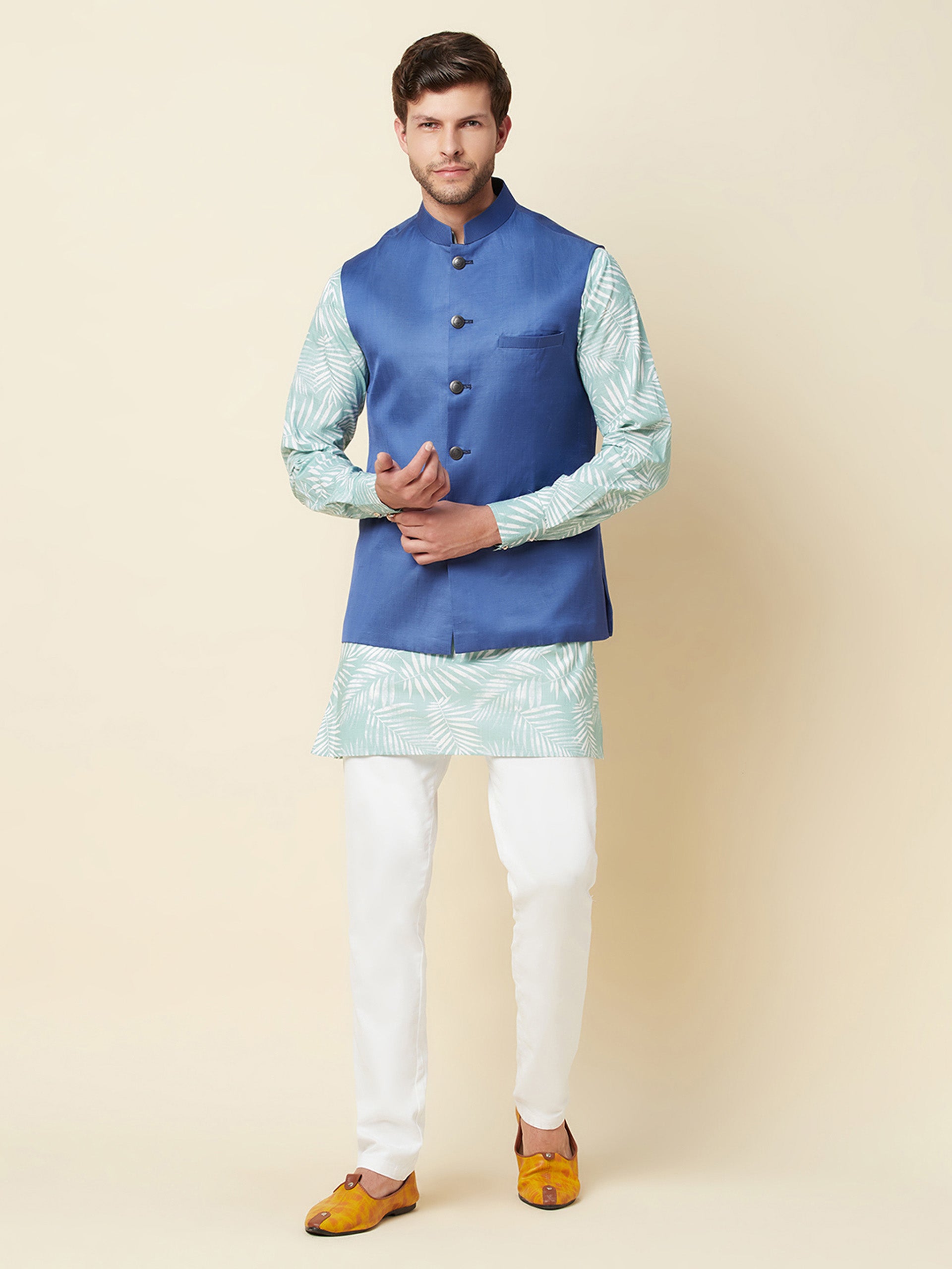 Tropical Print Kurta Set - XL image