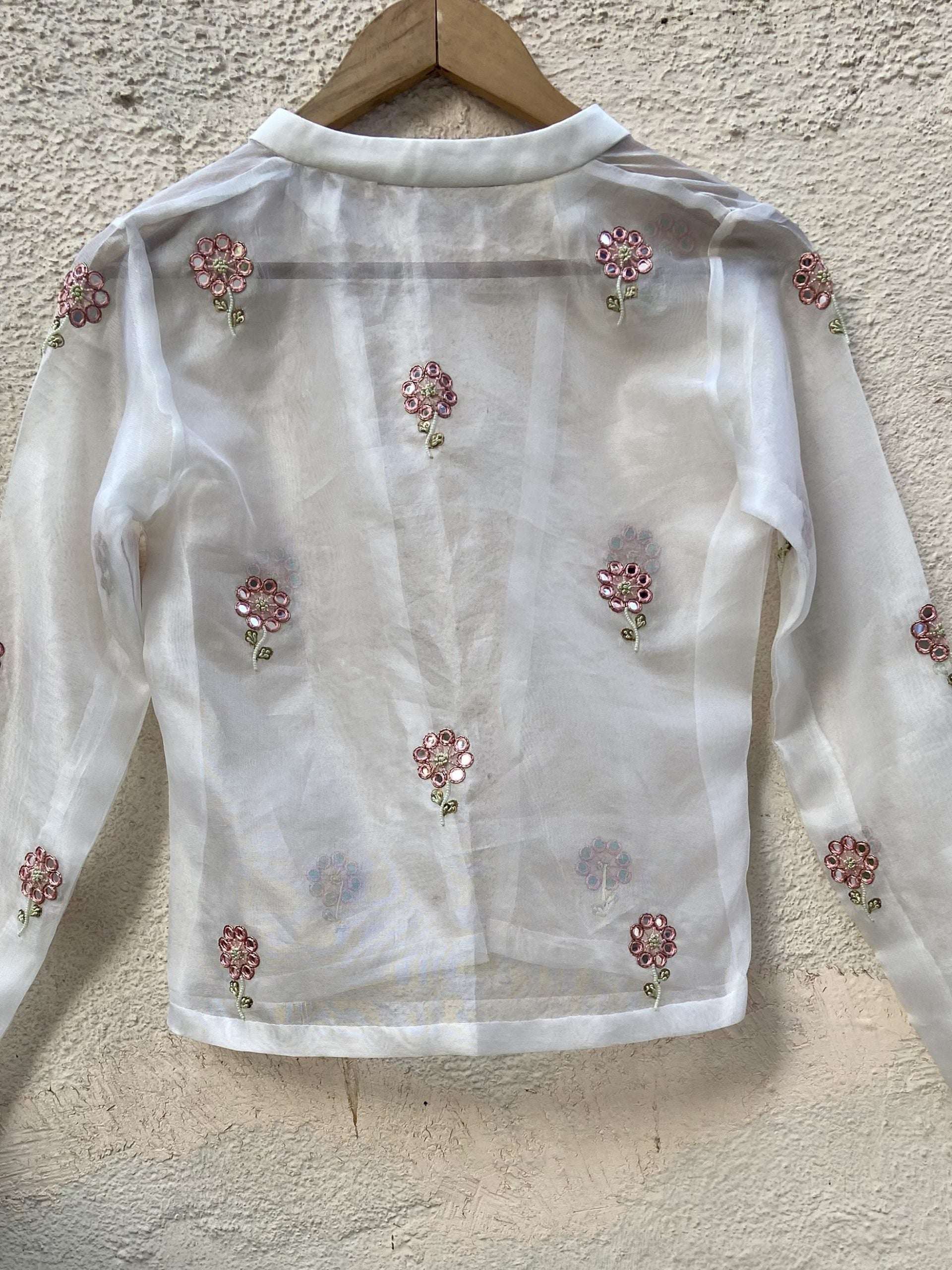Ivory Raw Silk Lehenga with Jacket image 5