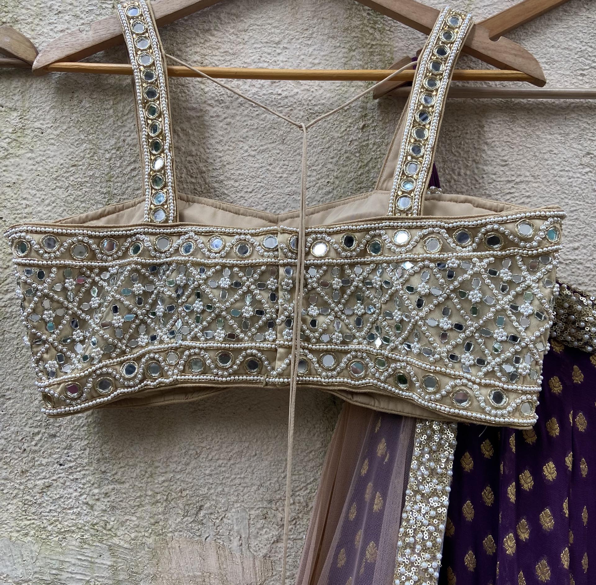 Aubergine Mirror Lehenga Set image 1