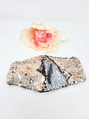 Gold Silver Sequins Face Mask image 1