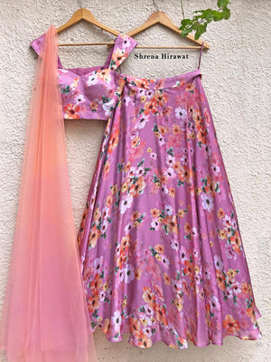 Zephyr Set With Ombre Tulle Dupatta - S image