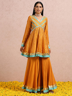 Rust Orange Sharara Set image 6