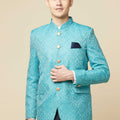 Turquoise Jodhpuri Jacket image 0