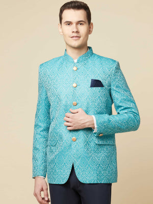 Turquoise Jodhpuri Jacket image 0