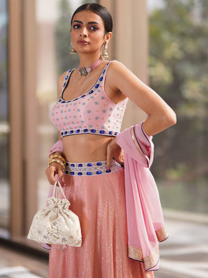Blush Pink Ruhi Lehenga Set image 1