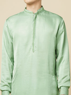 Mint Green Art Silk Kurta image 3
