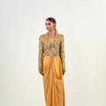 M EMBROIDERED JACKET DHOTI SET image 0