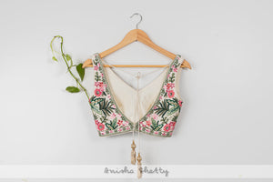 Tropical Bloom on Ivory Sands Sharara Set image 3