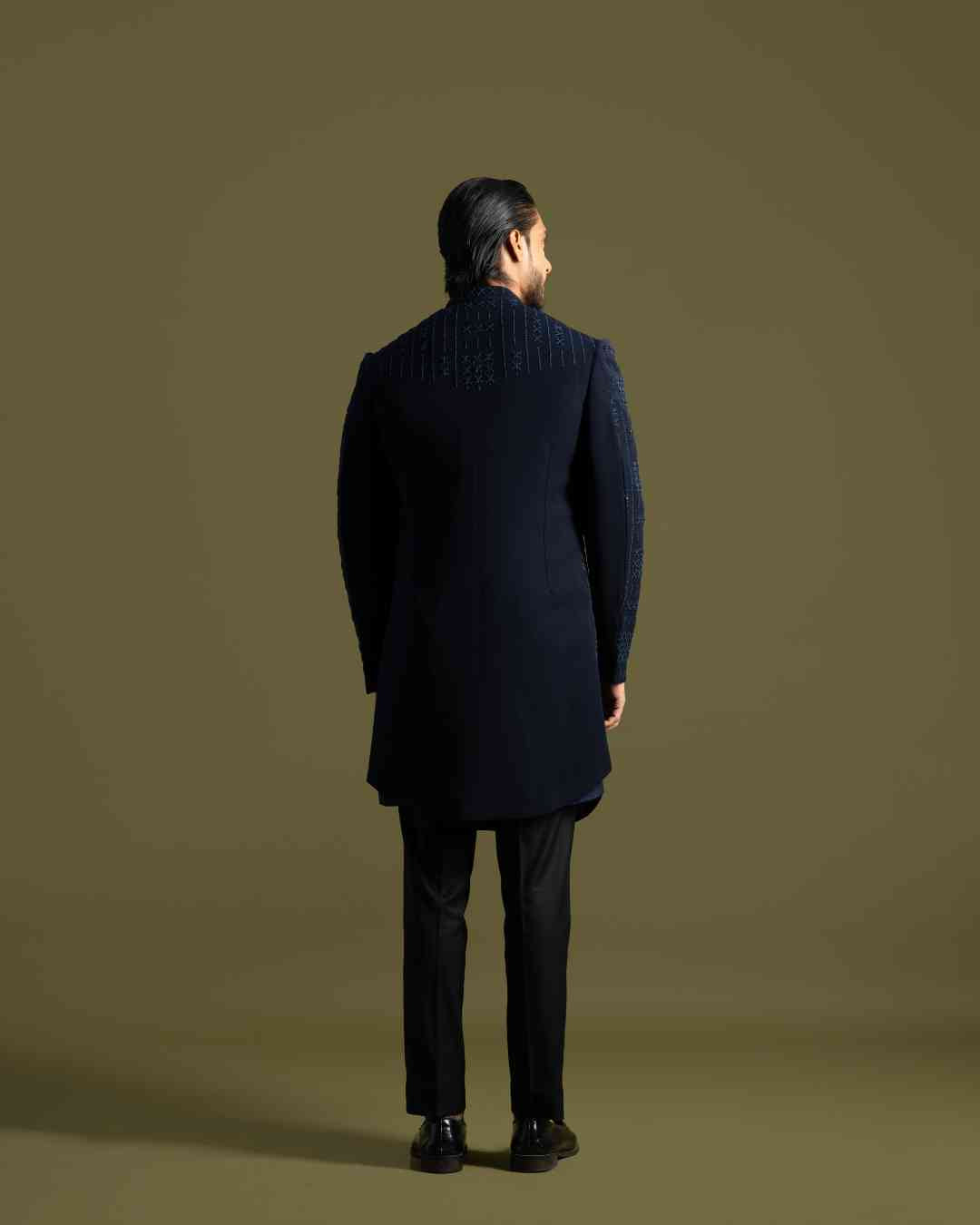 Blue Achkan Set image 3